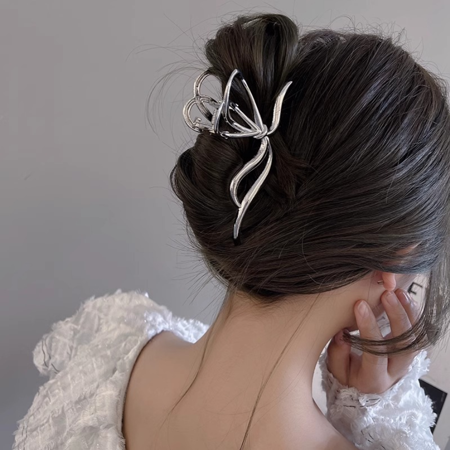 Hair Clip Claw Large - New Women Elegant Geometric Bow Hair