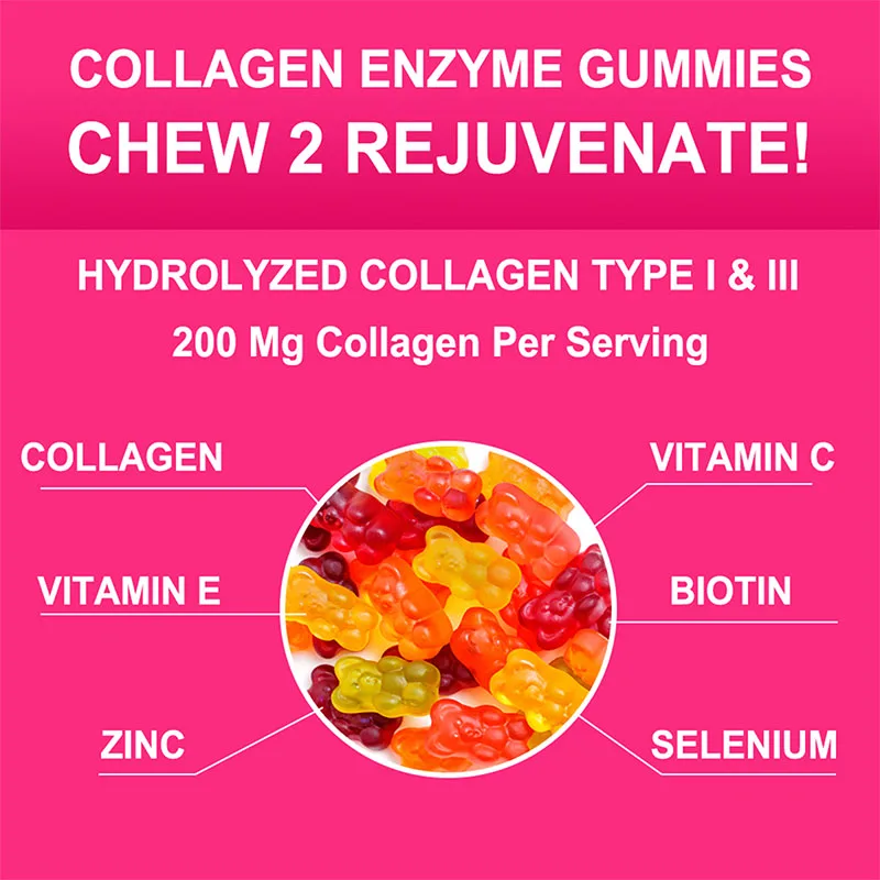 Collagen + Enzyme Gummies - wi - Hair Care Vitamin recensie en prijs