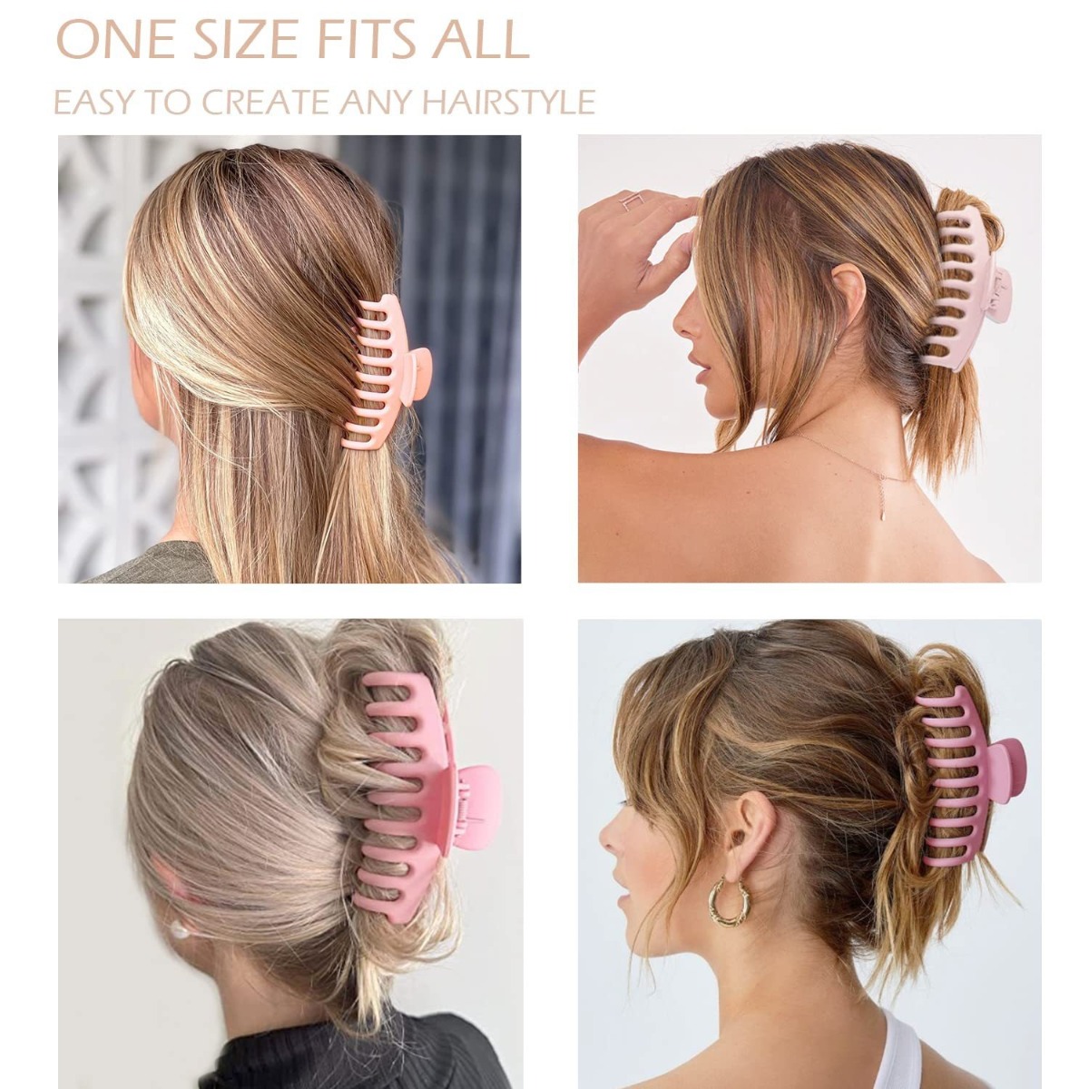 12Pcs Neutral Tone Plastic Hai - Hair Clip Claw Large recensie en prijs