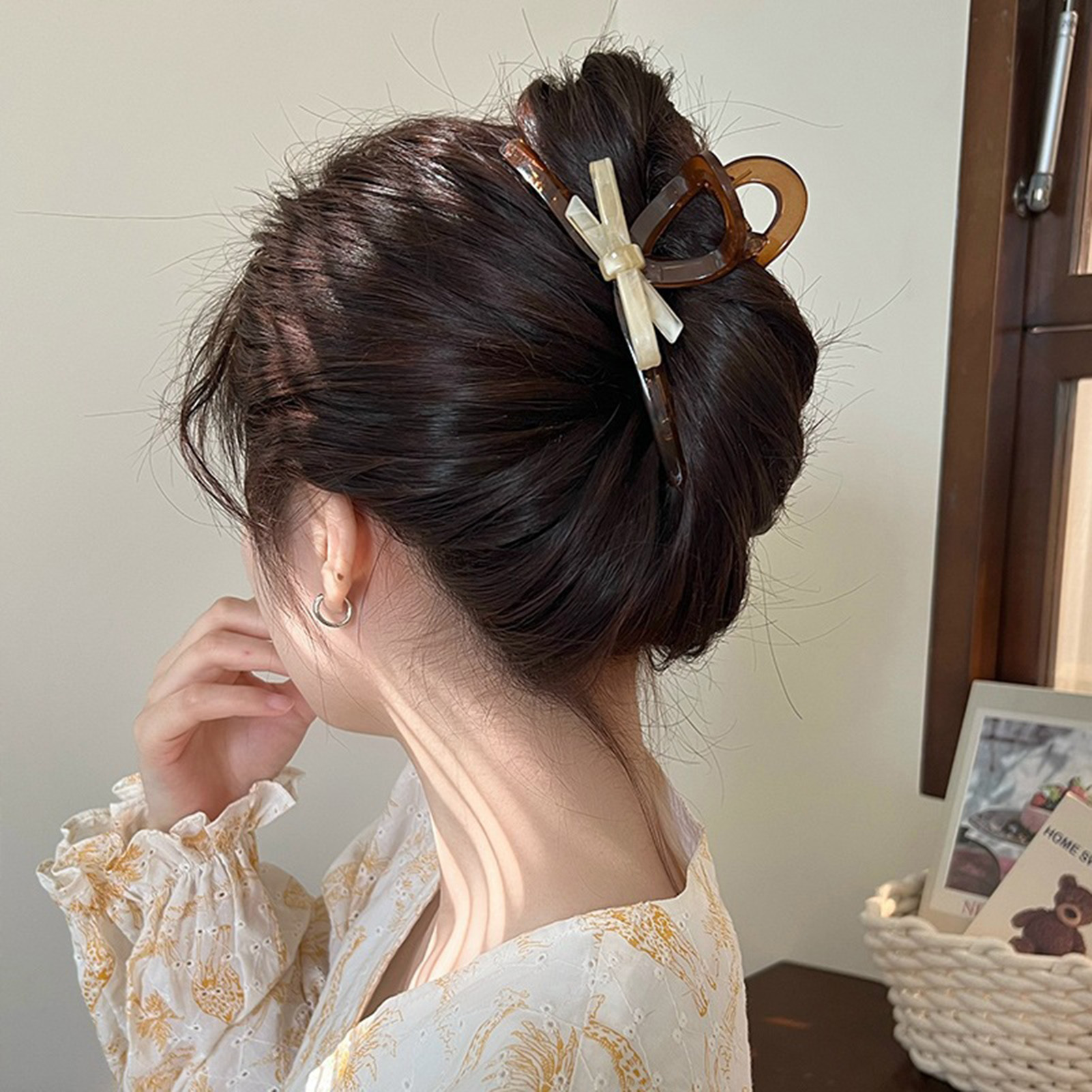 Bowknot Pearl Hair Claw Clip f - Hair Clip Claw Large recensie en prijs
