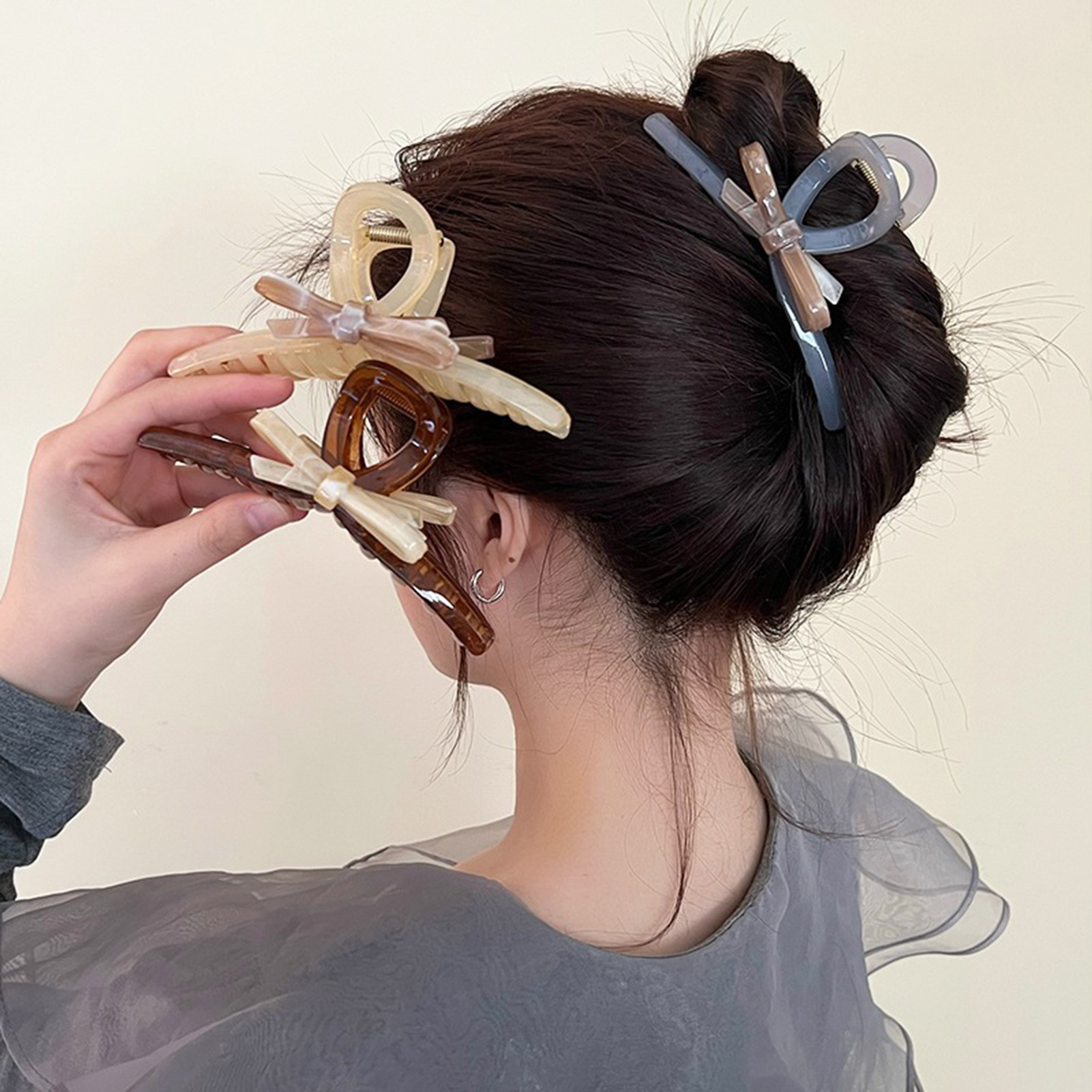 Bowknot Pearl Hair Claw Clip f - Hair Clip Claw Large recensie en prijs