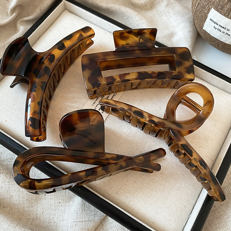 1/2/4 Pcs Leopard-print Large  - Hair Clip Claw Large recensie en prijs