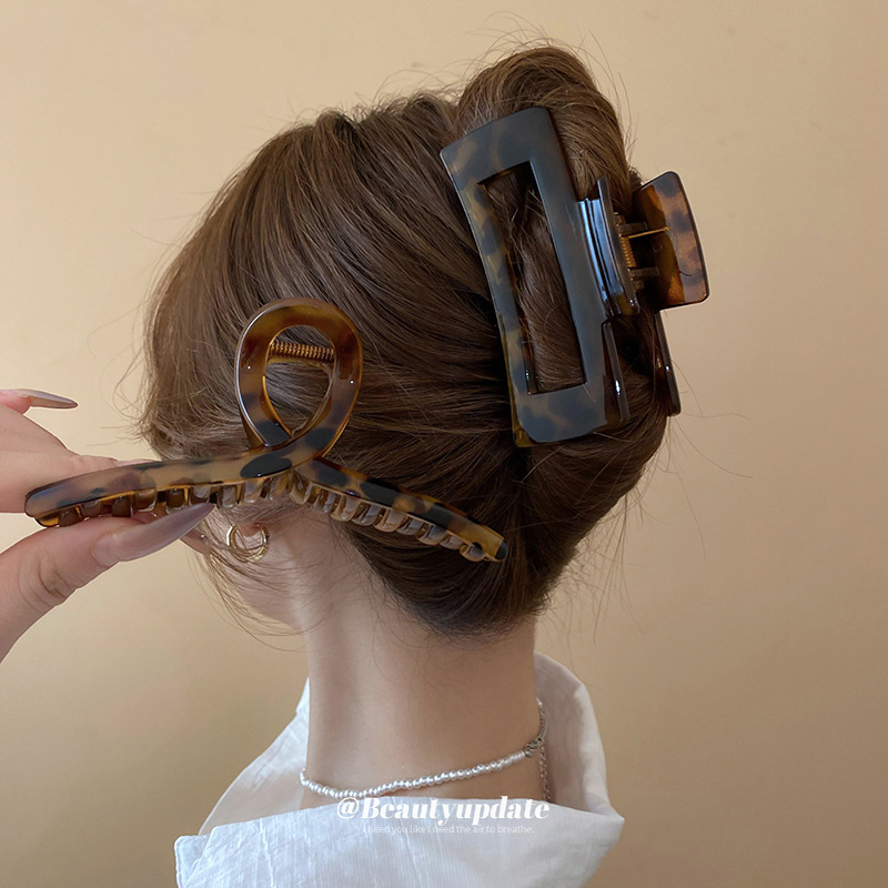 1/2/4 Pcs Leopard-print Large  - Hair Clip Claw Large recensie en prijs