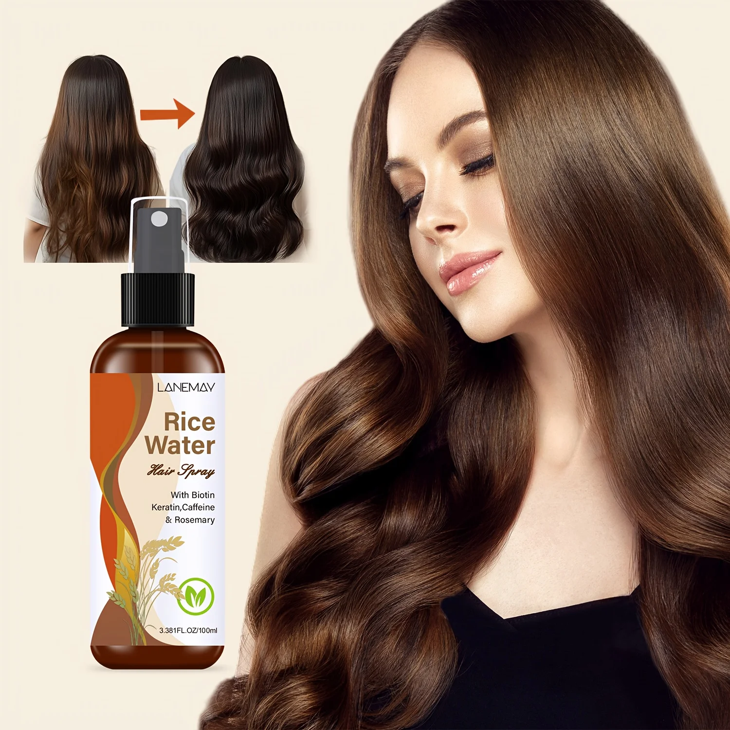 Rice Water Hair Spray - with B - Hair Care Vitamin recensie en prijs