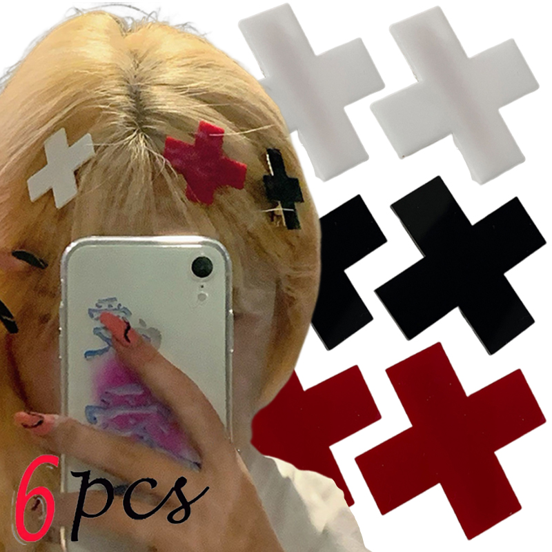 Y2K Red Cross Hair Clip Punk G - Bobby Pin Bulk recensie en prijs