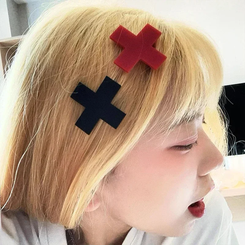 Y2K Red Cross Hair Clip Punk G - Bobby Pin Bulk recensie en prijs